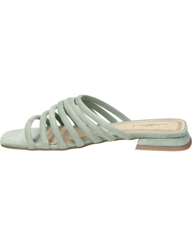 Sandalias verdes mules CORINA