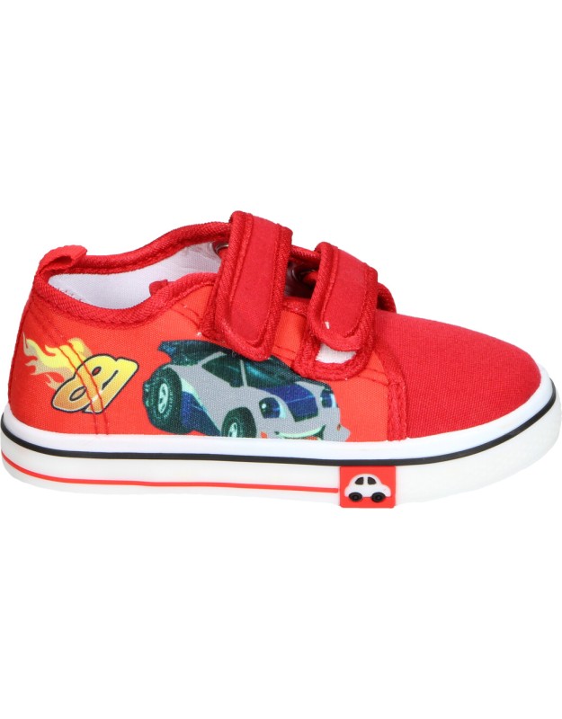 Zapatillas color rojo de lonas Bubble C558