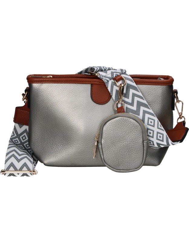 Bolso bandolera CHENSON 9539-6 plateado