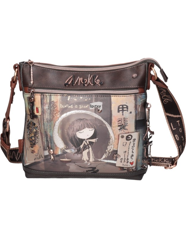 Bolso bandolera ANEKKE Shōen marrón
