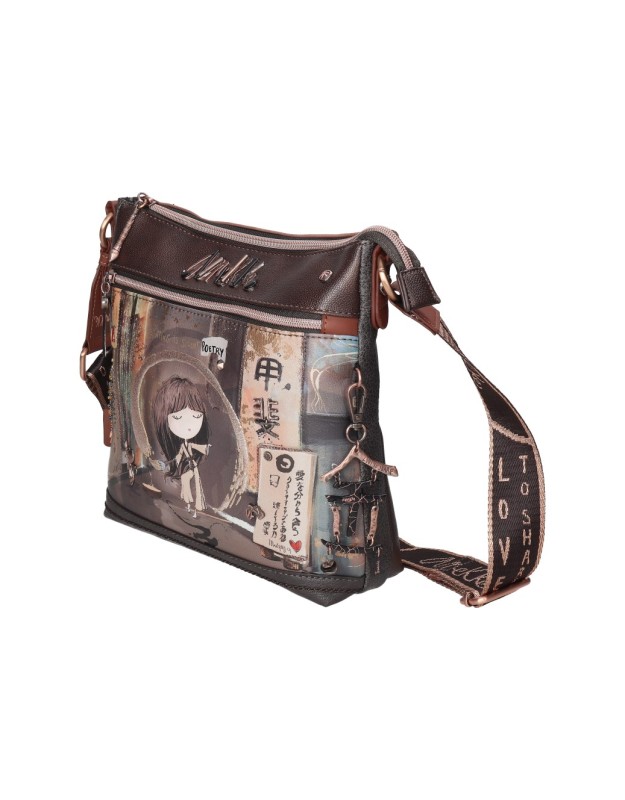 Bolso bandolera ANEKKE Shōen marrón