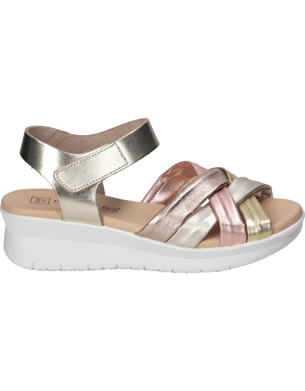 Sandalias de cuña PITILLOS 5540 en dorado