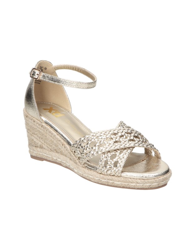 Sandalias de esparto XTI 142774 doradas