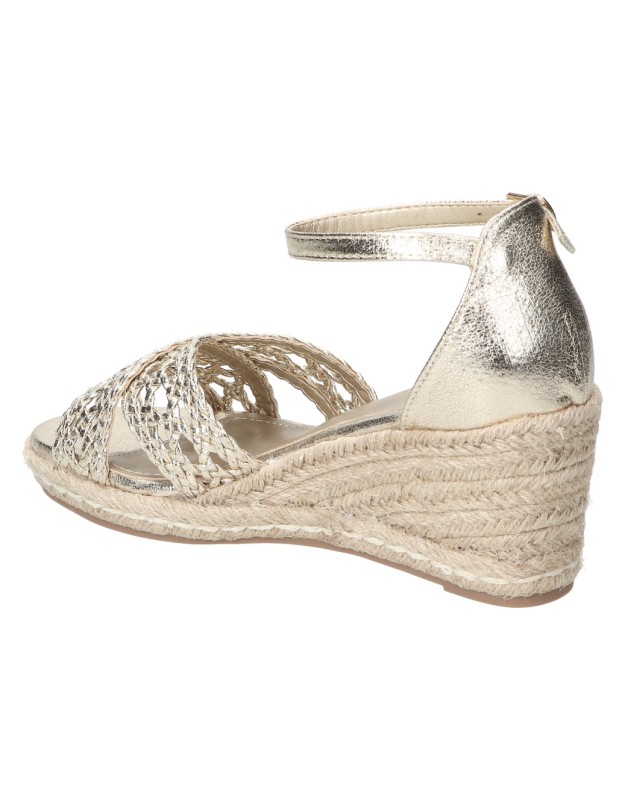 Sandalias de esparto XTI 142774 doradas