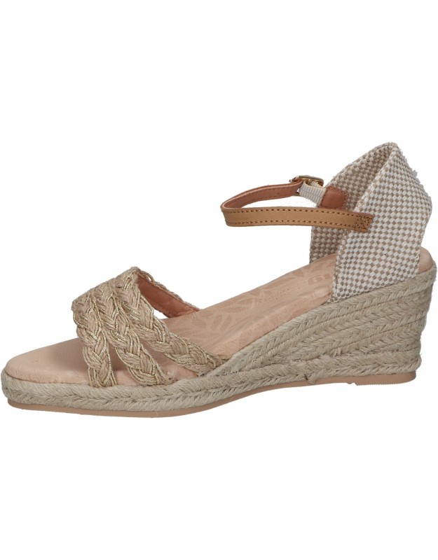 Alpargatas con cuña Mustang 59546 beige para mujer