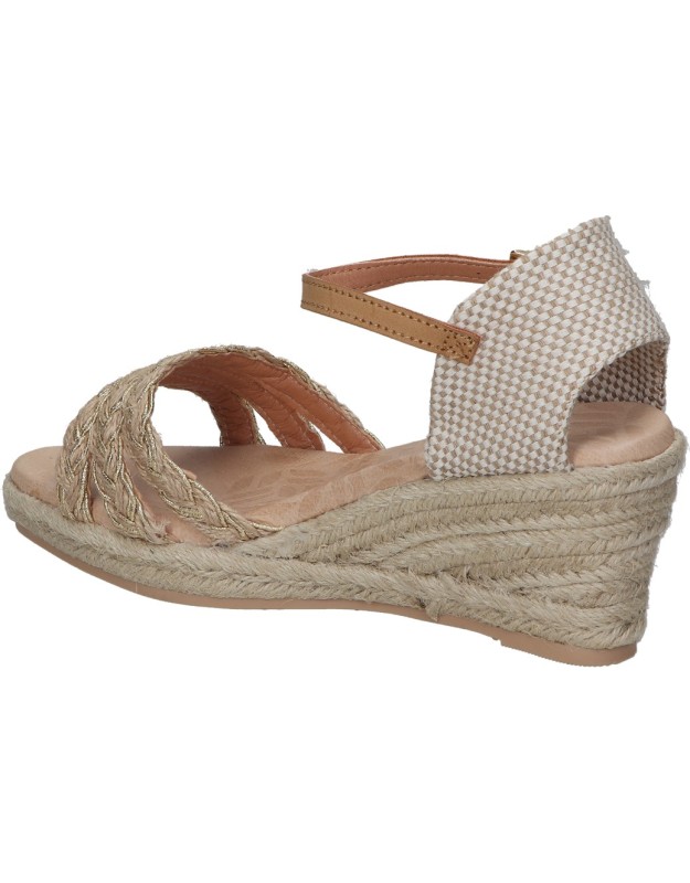Alpargatas con cuña Mustang 59546 beige para mujer