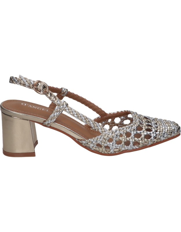 Sandalias de tacón D'Angela DXF26178-ME plateadas