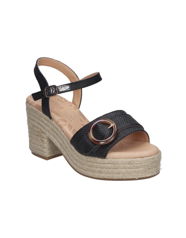 Sandalias de tacón Mustang Courtney 59607 negras para mujer