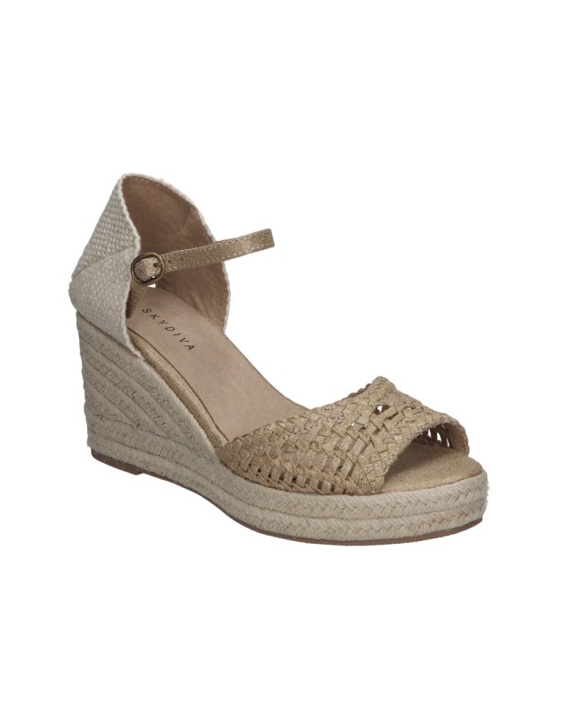Sandalias yutes de mujer SKYDIVA m4366 color dorado