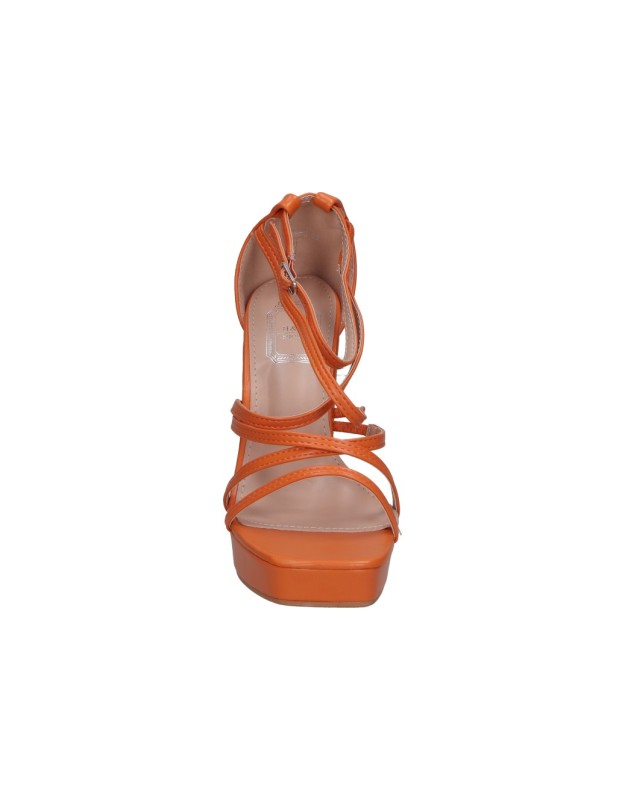 Sandalias con tacón POLKA 125 naranjas