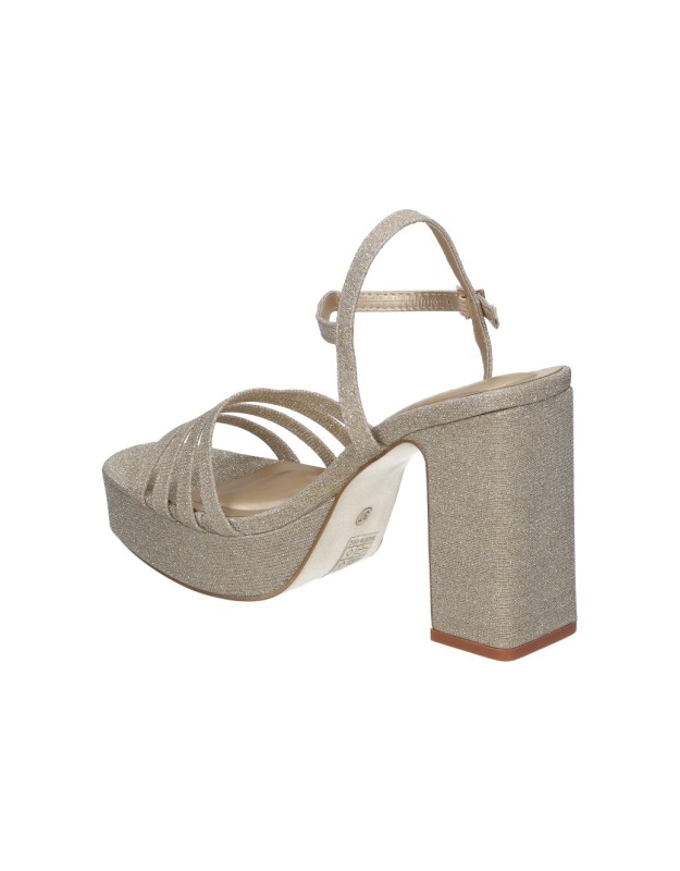 Sandalias para mujer plataforma POLKA 334 en dorado