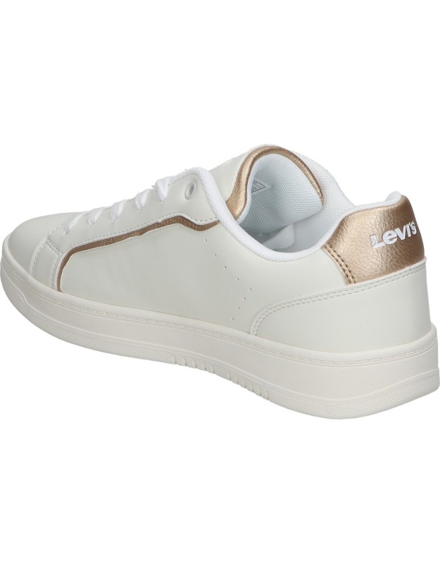 Zapatillas para mujer plana LEVIS carrie pu en blanco