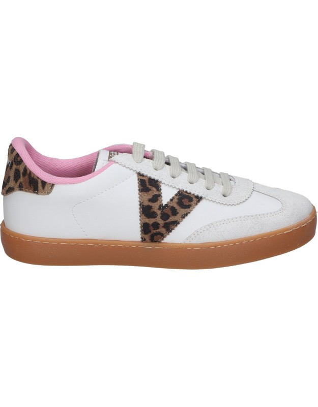 Zapatillas para mujer VICTORIA 1126204 blanco y animal print
