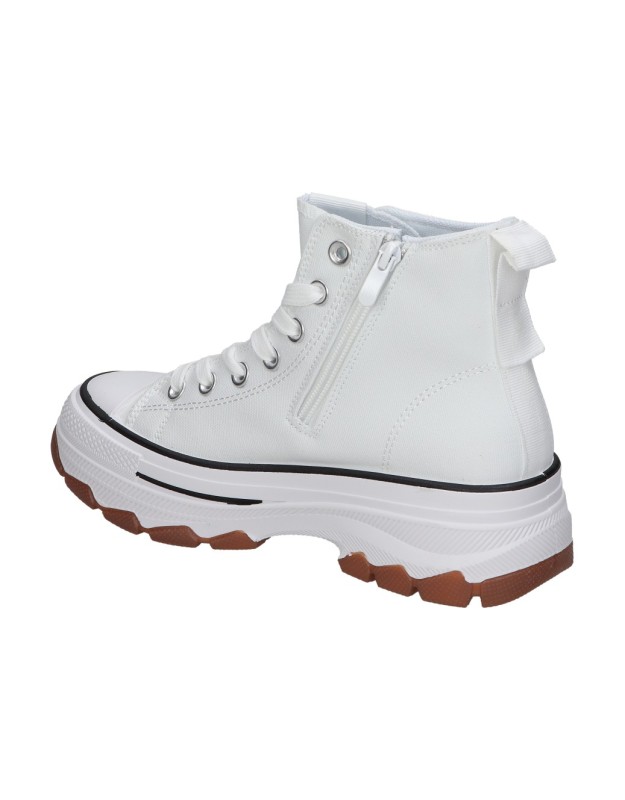 Zapatillas abotinadas de lona REFRESH 172476 blancas