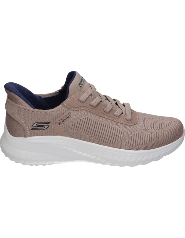 Zapatillas para hombre SKECHERS 118312-TPE BOBS Sport Squad Chaos color taupe