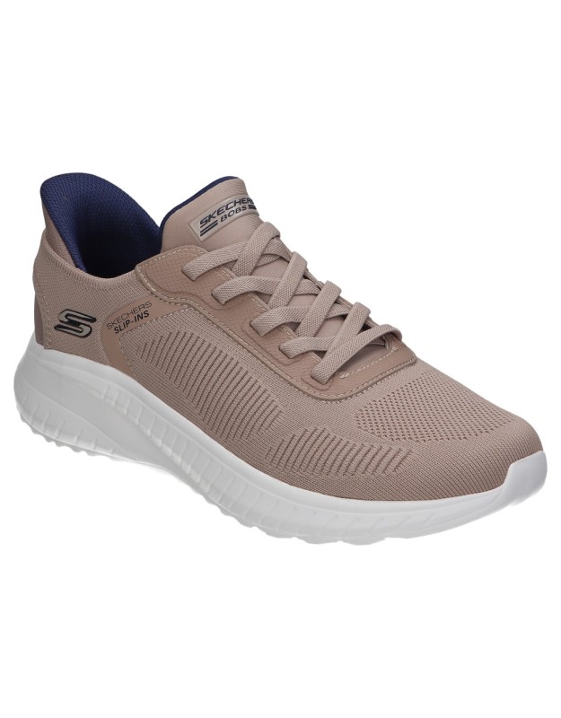 Zapatillas para hombre SKECHERS 118312-TPE BOBS Sport Squad Chaos color taupe