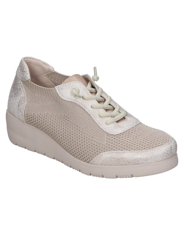 Zapatos con cuña para mujer TREINTA'S L4350 beige