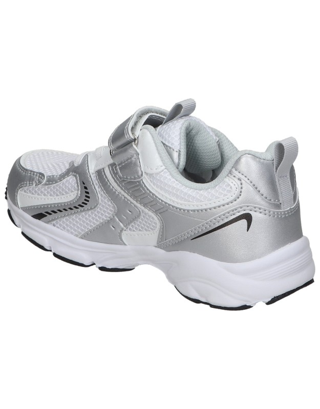 Zapatillas bajas para niña PEKES 7009 blanco y plata