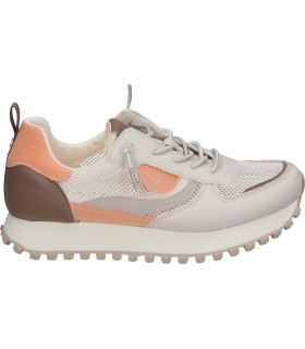 Zapatillas para moda joven CHIKA10 Click 09 beige y coral