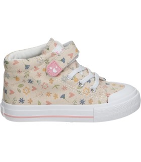 Zapatillas altas para niña ÑAKOS 7040 beige con dibujos
