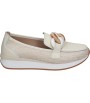 Mocasines de piel para mujer THE HAPPY MONK Vanity 011 beige
