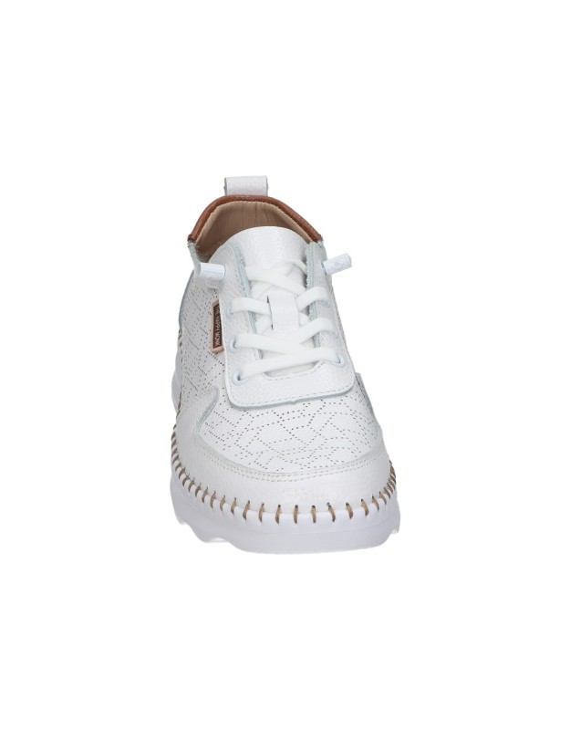 Zapatos de piel para mujer THE HAPPY MONK Calpe 002 blanco