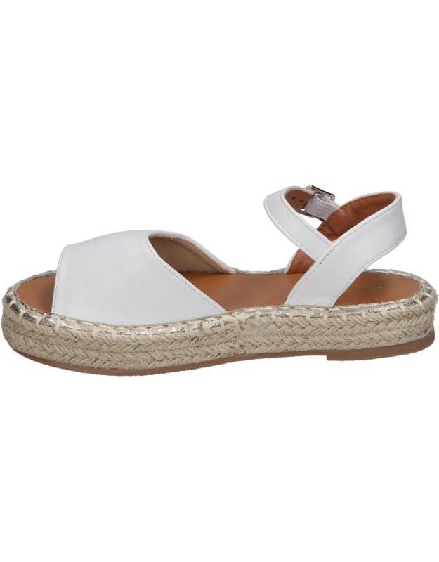 Sandalias con plataforma de esparto para niña JUPIFLY 7025 blanco