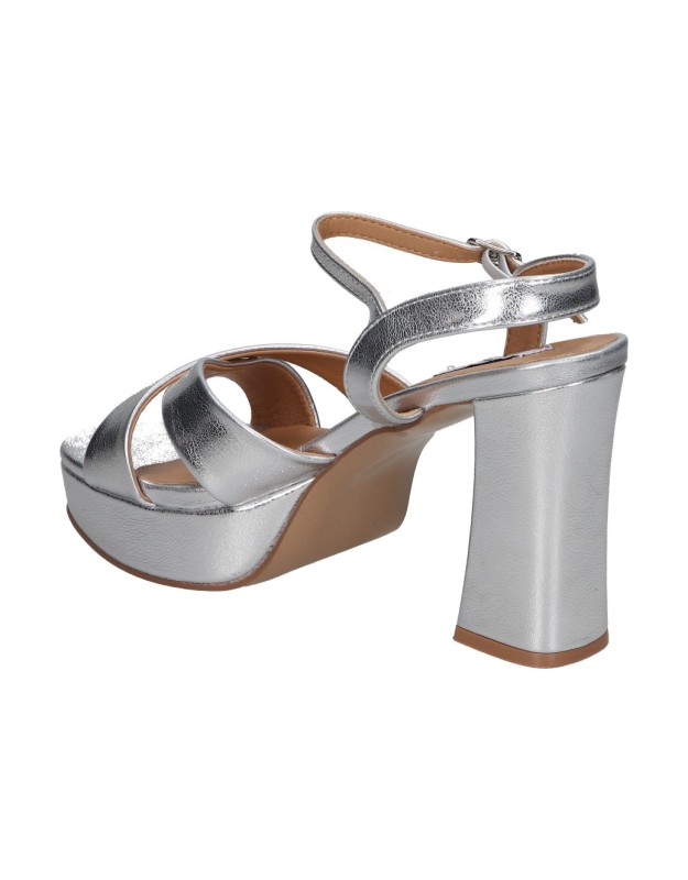 Sandalias de tacón para mujer CHK10 Jolie 13 plata