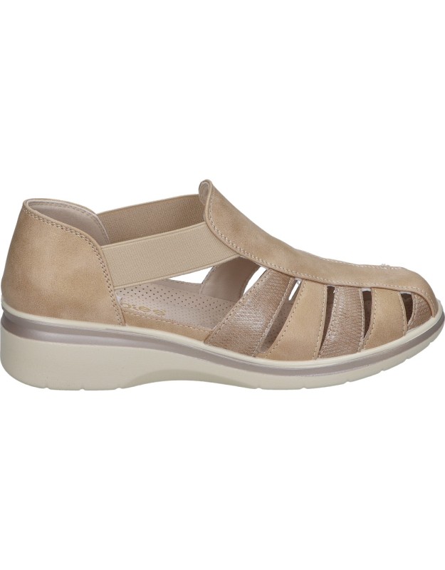 sandalias cerradas para mujer amarpies amd28402 color camel 40