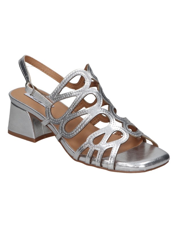Sandalias elegante de mujer CHK10 melania 05 color plata