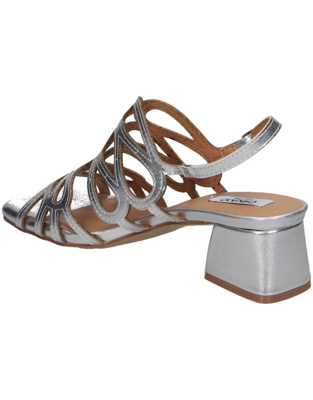 Sandalias elegante de mujer CHK10 melania 05 color plata