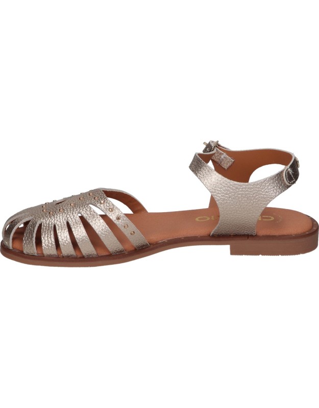 Sandalias para mujer plana CHK10 musaka 14 en dorado