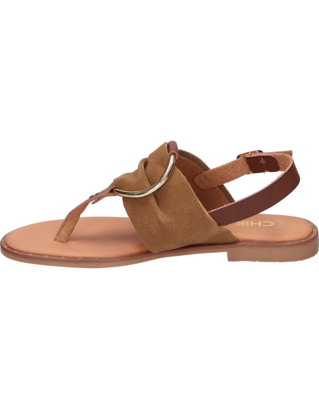 Sandalias cómodo de mujer CHK10 musaka 07 color marrón