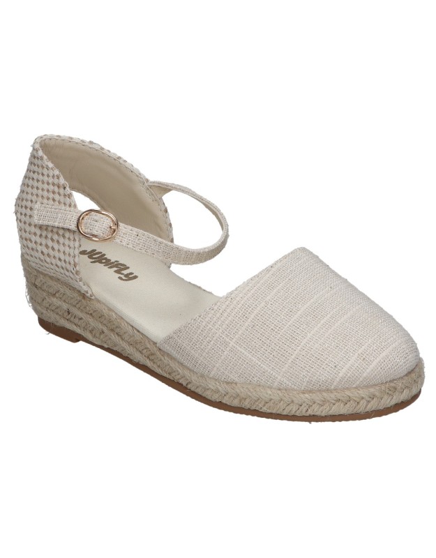 Alpargatas con cuña JUPIFLY 7000 en beige para mujer