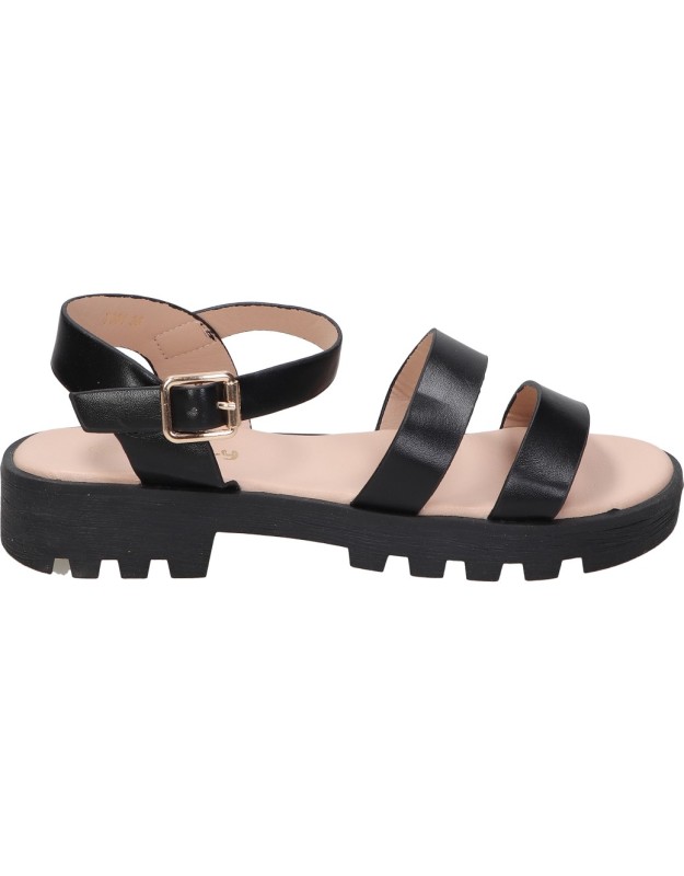 sandalias comodo de nina jupifly 7001 color negro 32