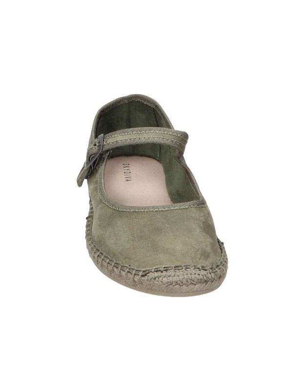 Zapatos planos para mujer SKYDIVA LA-QUE-SO verde khaki