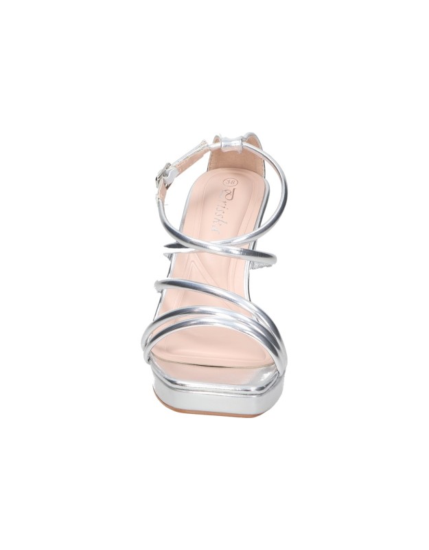 Sandalias de tacón para mujer RODRIBLAN WXL825 plata
