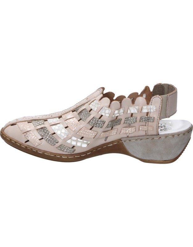 Sandalias con cuña para mujer RIEKER 47156-43 beige