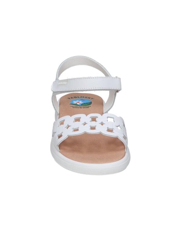 Sandalias para niña PABLOSKY Panda 441800 blanco