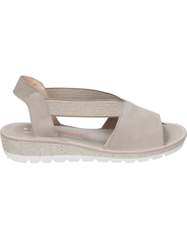 Sandalias de piel para mujer DOCTOR CUTILLAS 35413 color taupe