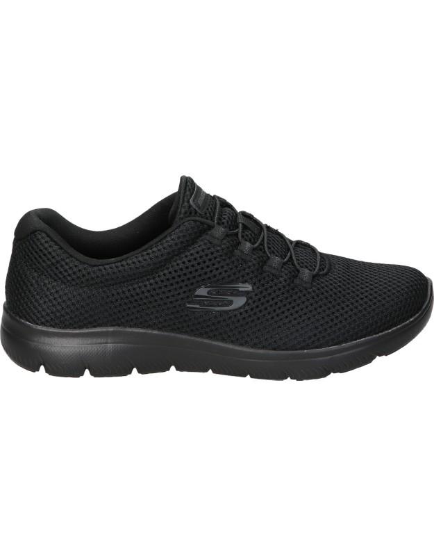 Zapatillas color negro de memory foam SKECHERS 12985-bbk