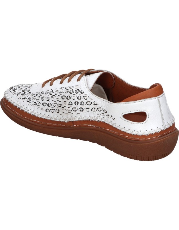 Zapatos para mujer plana ERASE WONDY 090.101 en blanco
