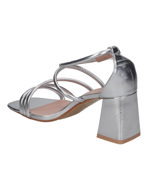 Sandalias para mujer con tacón RODRIBLAN jl730 en plata