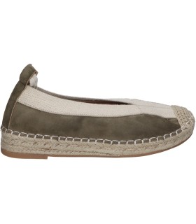 Zapato plano para mujer SKYDIVA PEC verde khaki y beige