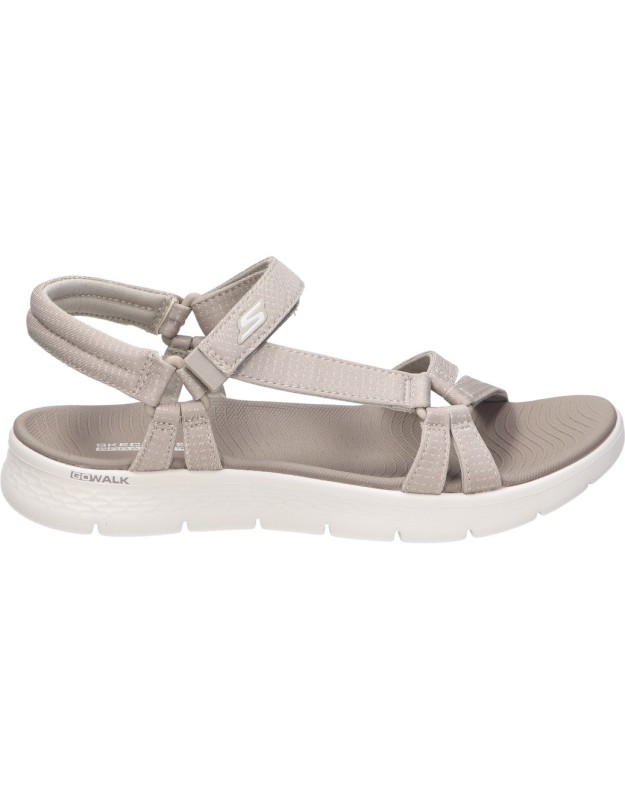 sandalias comodo de mujer skechers 141451-tpe color taupe 39