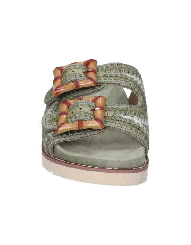 Sandalias para mujer D'ANGELA DHF28041 verde khaki