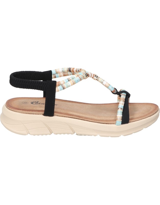 sandalias con cuna para mujer calzapies f2125001 negro 40