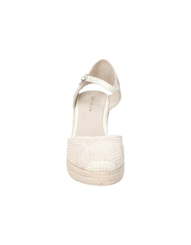 Alpargatas con cuña para mujer SKYDIVA Match beige