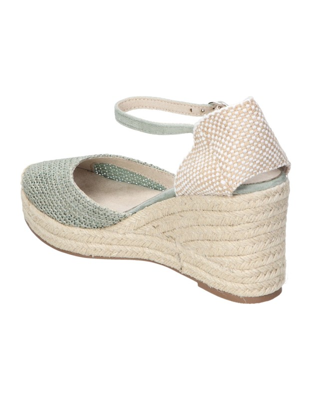 Alpargatas con cuña para mujer SKYDIVA Match verde