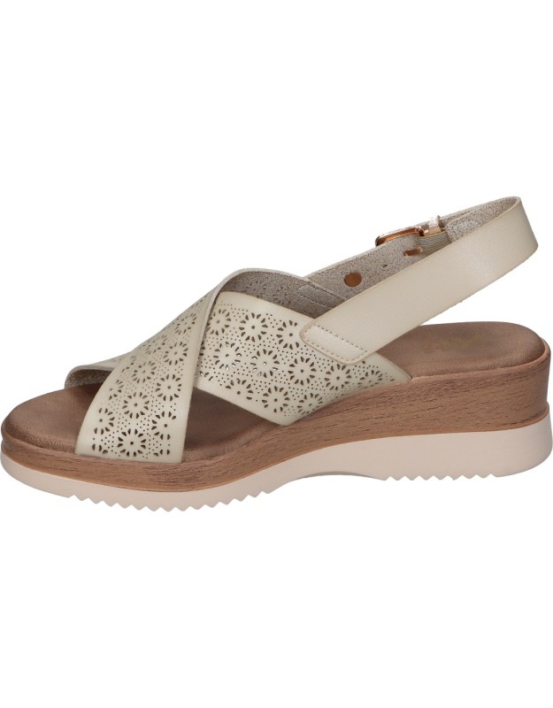 Sandalias con cuña para mujer XTI 143852 beige
